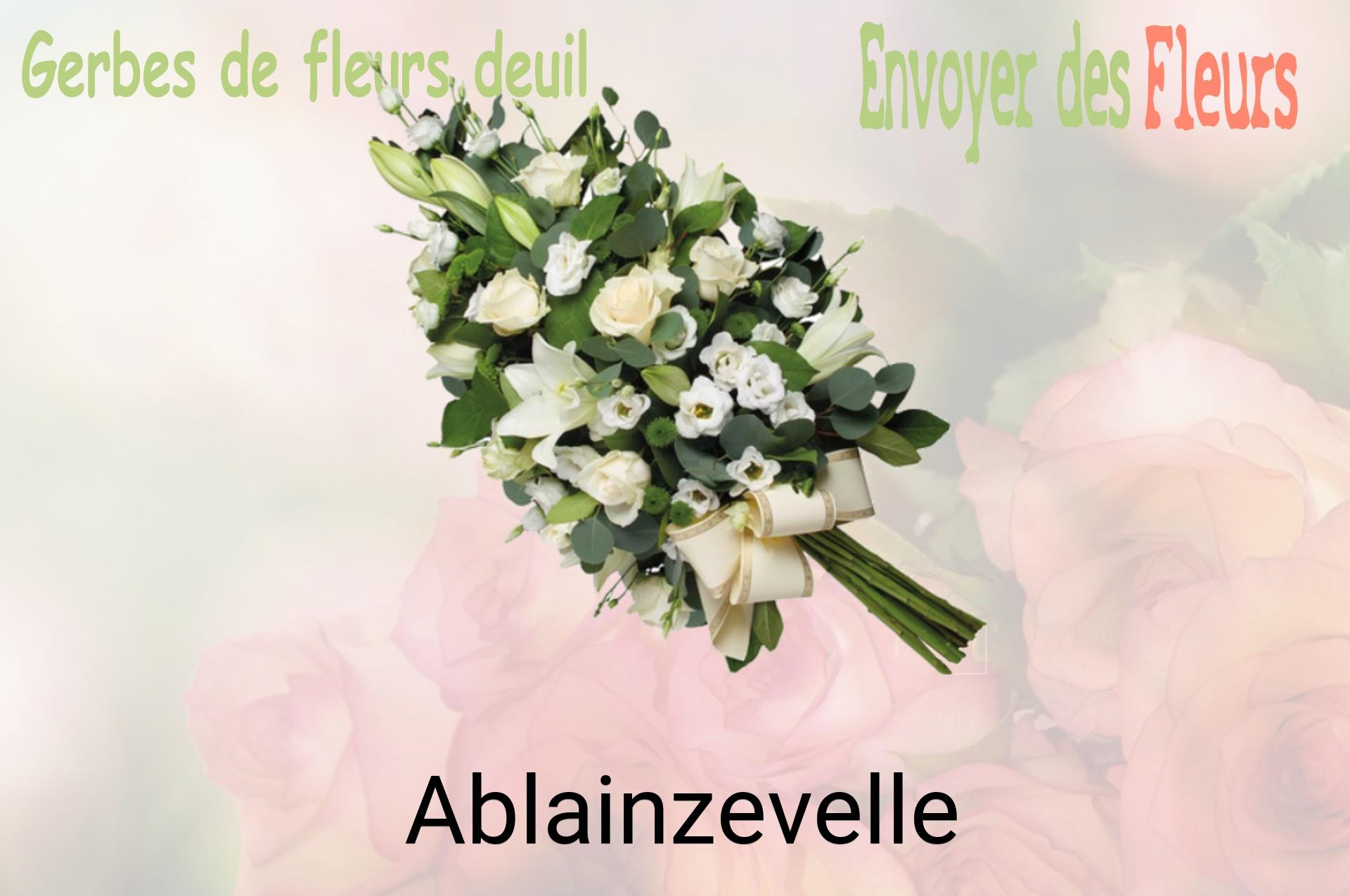 Gerbe de fleurs de deuil livrée à Ablainzevelle